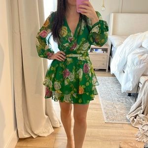 Zara Green Floral Dress